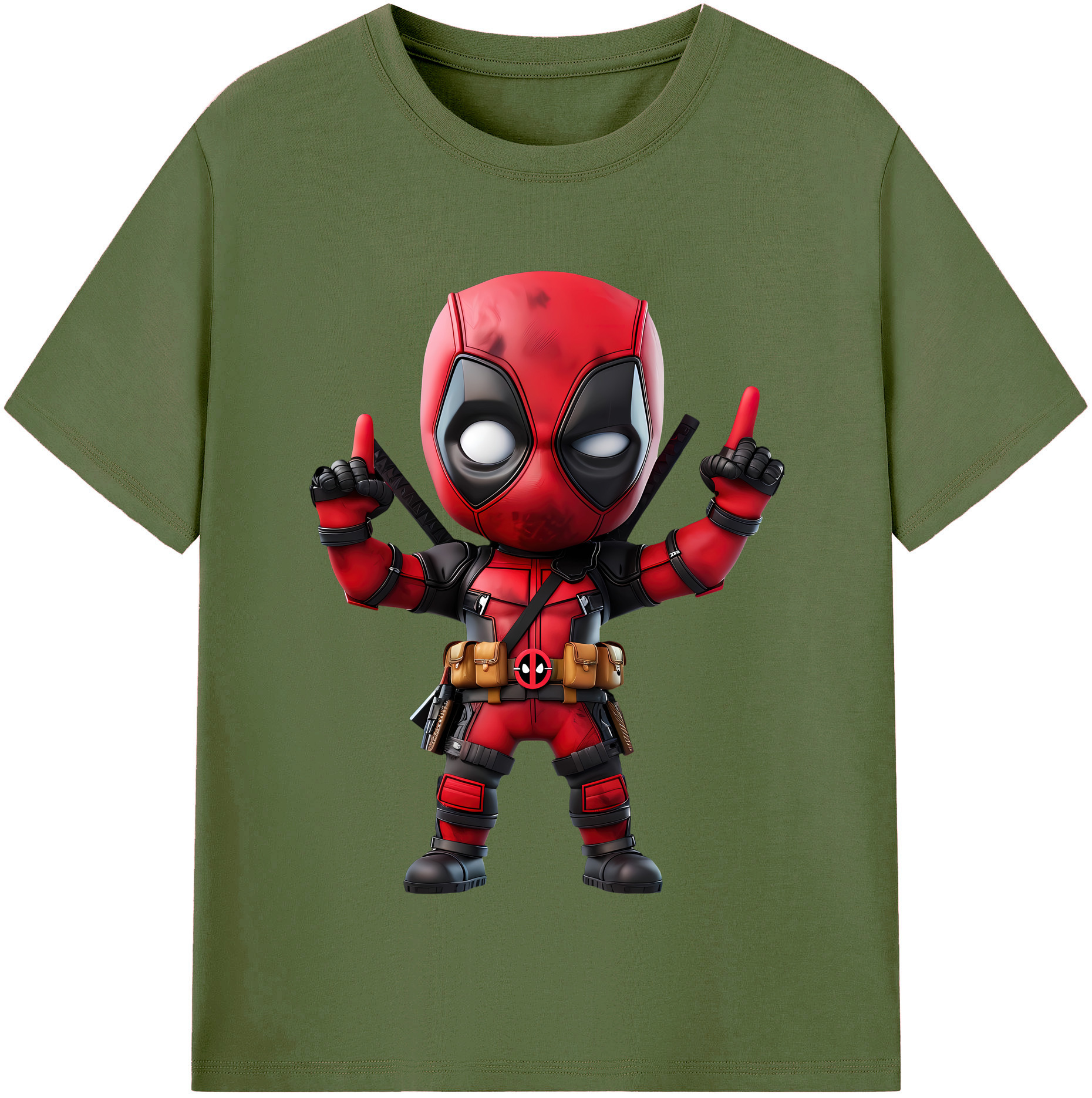（画像用） Deadpool デッドプール 綿100％半袖Tシャツ（フロントプリント）